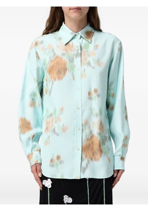 Moschino floral-pattern shirt - Blue