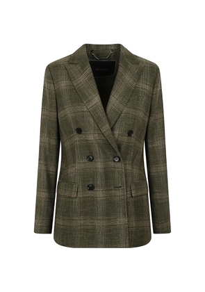 Kiton check double-breasted blazer - Green