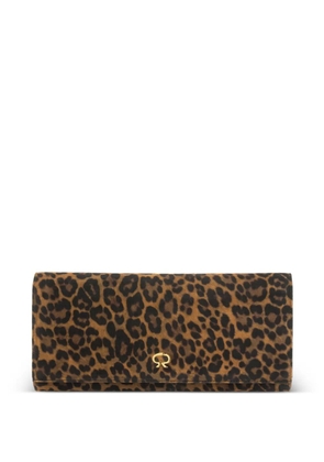 Gianvito Rossi Monica leopard-print clutch bag - Brown