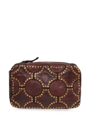 Campomaggi studded leather crossbody bag - Brown