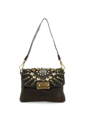 Campomaggi Agnese stud-embellished coin-detail shoulder bag - Brown