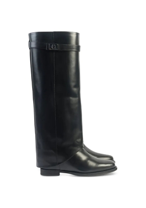 Via Roma 15 buckle-detail leather boots - Black