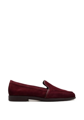 Santoni slip-on suede loafers - Red