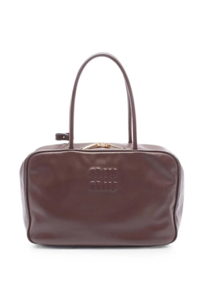 Miu Miu Pre-Owned 2010s Beau leather tote bag - Brown