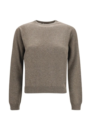 Loro Piana crew-neck ribbed-trim sweater - Brown