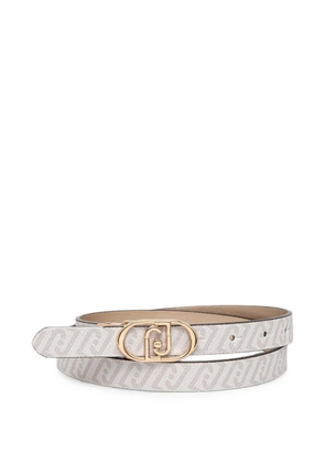LIU JO metallic patterned belt - White