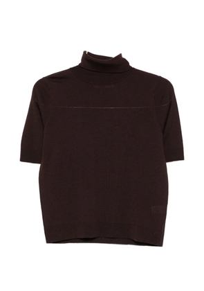 Hugenberg roll-neck short-sleeve sweatshirt - Brown