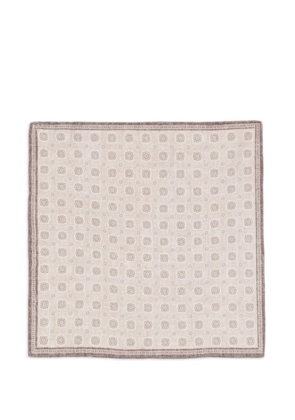 Eleventy geometric-print pocket square - Neutrals