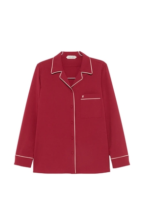 Alberta Ferretti contrast-trim chest-pocket shirt - Red
