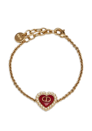 Christian Dior Pre-Owned Petit CD Baroque faux-pearl bracelet - Gold