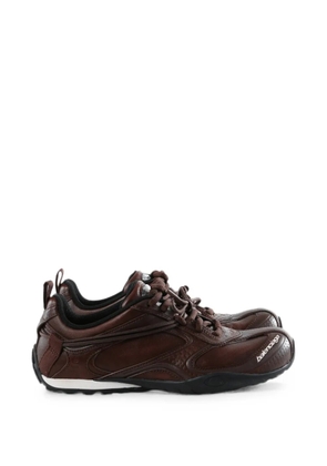 Balenciaga Radar leather sneaker in brown/black