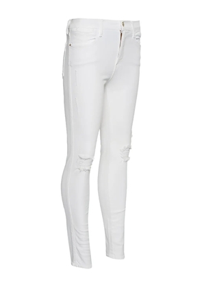 FRAME distressed skinny jeans - White