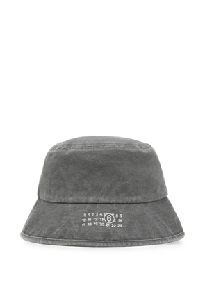 MM6 Maison Margiela washed cotton bucket hat - Grey