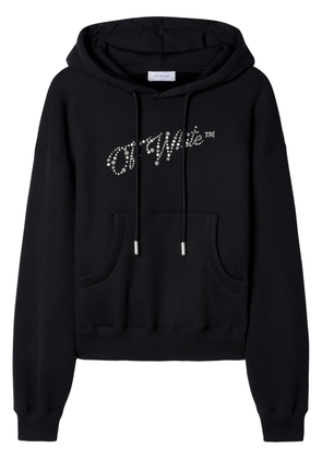 Off-White logo-embellished hoodie - Black