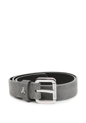 Patrizia Pepe logo-detail suede belt - Grey