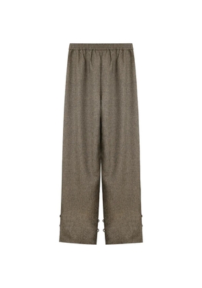 THE ANDAMANE Renee button-detail trousers - Brown