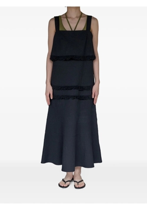 Muller Of Yoshiokubo Fin tiered maxi dress - Black