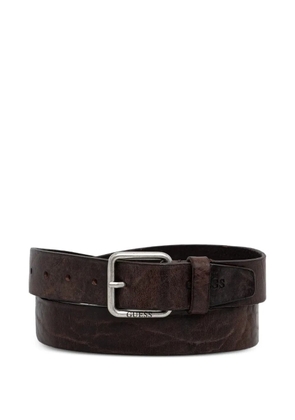 GUESS USA distressed-effect leather belt - Brown