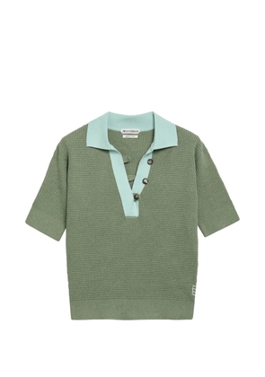 JW Anderson waffle-knit short-sleeve sweater - Green