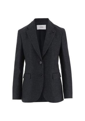Lardini houndstooth-pattern single-breasted blazer - Black