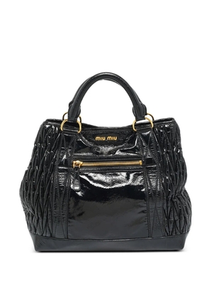 Miu Miu Pre-Owned leather tote bag - Black