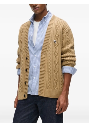 Karl Lagerfeld Ikon cable knit cardigan - Neutrals