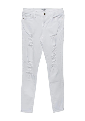 FRAME 2024 distressed-detail jeans - White