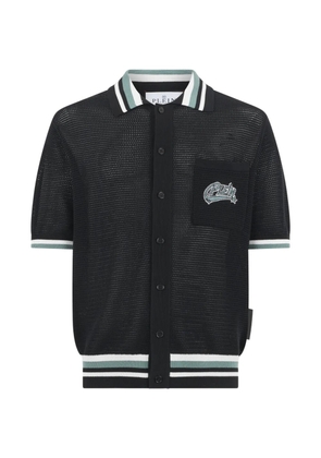 Philipp Plein logo-star patch short-sleeve shirt - Black