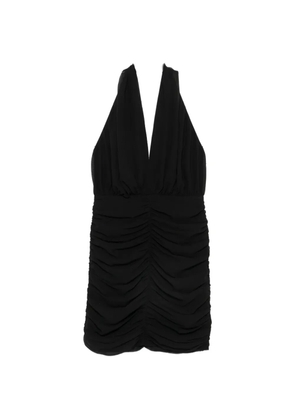 ROTATE BIRGER CHRISTENSEN Ruched sequin-embellished ruffled mini dress - Black