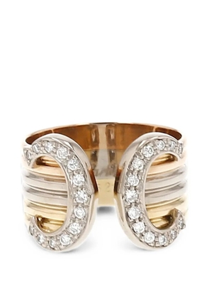 Cartier 1990s large C de Cartier diamond ring - Gold