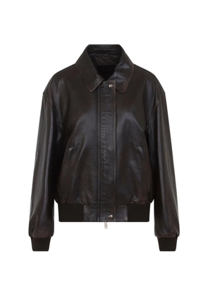 Prada leather bomber jacket - Brown