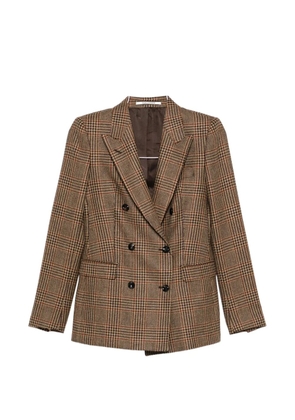 Tagliatore double-breasted check-pattern jacket - Brown
