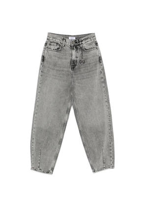 LIU JO logo-charm acid-wash jeans - Grey