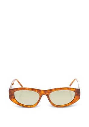 The Attico x Linda Farrow Maya tortoiseshell-effect sunglasses - Brown