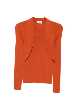 P.A.R.O.S.H. tie-detail ribbed-knit sweater - Orange