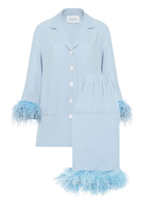 Sleeper feather-trim pyjamas - Blue