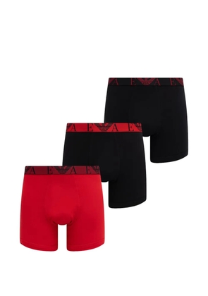 Emporio Armani logo-waistband boxers (set of three) - Black