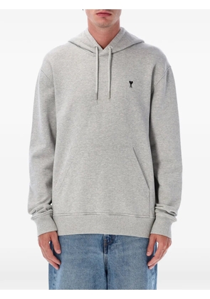 AMI Paris grey cotton hoodie with Ami de Coeur