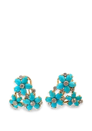 ALETTO BROTHERS Petaluna turquoise and diamond earrings - Gold