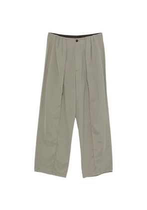 Giorgio Armani pleated wide-leg trousers - Green