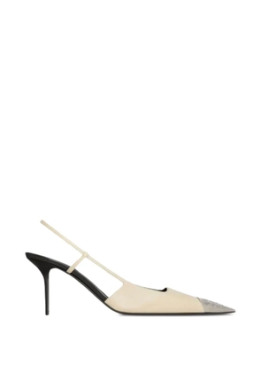 Saint Laurent Cassandre-plaque pumps - Neutrals