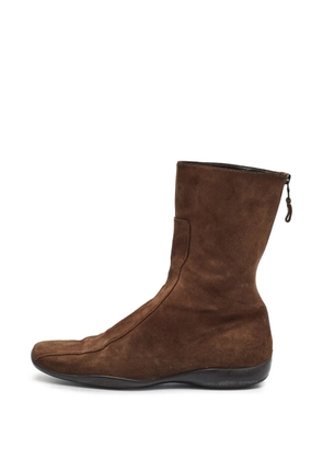 Prada Pre-Owned square-toe ankle boots - Brown