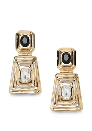 Alessandra Rich crystal-embellished geometric earrings - Gold