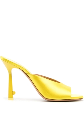 Off-White 100mm Pop Lollipop satin sandals - Yellow