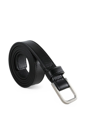 Saint Laurent minimal thin belt in smooth leather - Black