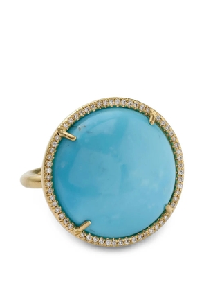 Irene Neuwirth Cassic turquoise and diamond ring - Gold