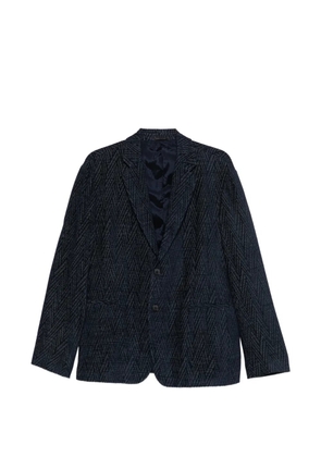 Giorgio Armani zigzag-patterned blazer - Blue