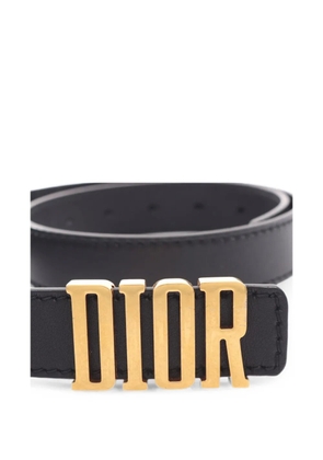 Christian Dior Pre-Owned 2010s logo-buckle leather belt - Black