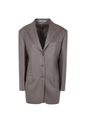 Tagliatore twill single-breasted blazer - Green