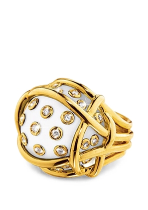 VERDURA cocholong and diamond ring - Gold
